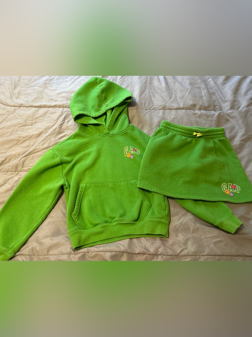 GAP Kids Bright Green Hoodie & Skort Set
